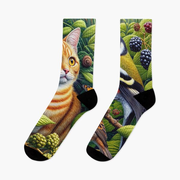 Item preview, Cat Conversing with Birds designed and sold by M-Y-A-R-T-.