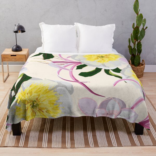 Item preview, Seamless floral pattern with white yellow peonies and pink lilies. designed and sold by MatyKotiv.