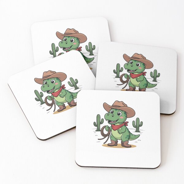 Item preview, Little Green Cowboy Dinosaur designed and sold by Mateusz Majcherek.