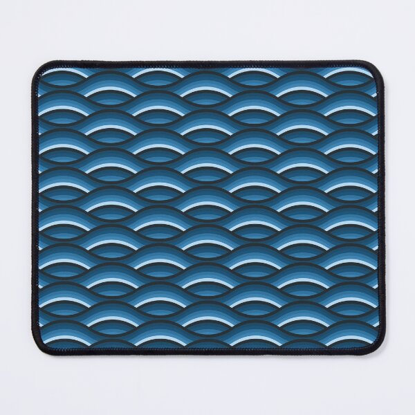 Item preview, Blue Calm waves Retro Pattern designed and sold by AntiPops.