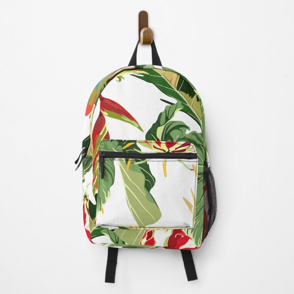 Item preview, Tropical seamless pattern with many kind of exotic palm leaves, red parrot and tropical flowers. designed and sold by MatyKotiv.