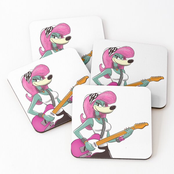 Item preview, Bianca the Rocker – Retro Cartoon Guitar Queen designed and sold by Top Dog Tees.