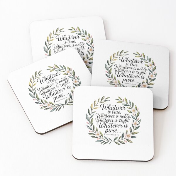Item preview, Philippians 4:8 Bible verse quote designed and sold by Mateusz Majcherek.