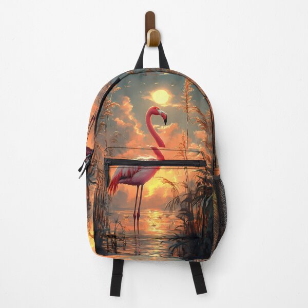 Item preview, Animal Wildlife Sunset Marsh Flamingo Majestic Elegance Golden Radiant Glow designed and sold by GABRIELMURPHY.