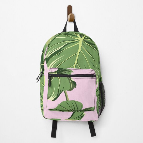 Item preview, Tropical seamless pattern with exotic big leaves. Pink background. designed and sold by MatyKotiv.