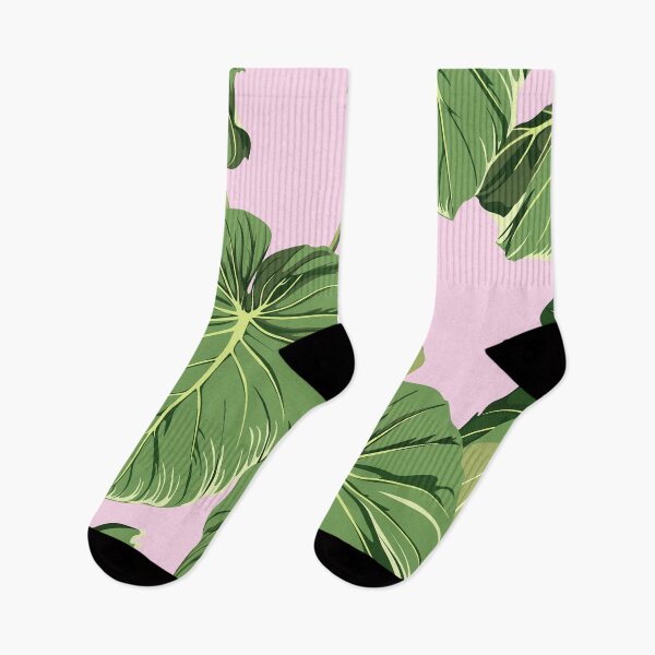 Item preview, Tropical seamless pattern with exotic big leaves. Pink background. designed and sold by MatyKotiv.