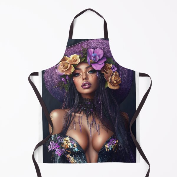 Item preview, Stunning Floral Artistry with Vibrant Hat and Makeup designed and sold by Artessie.