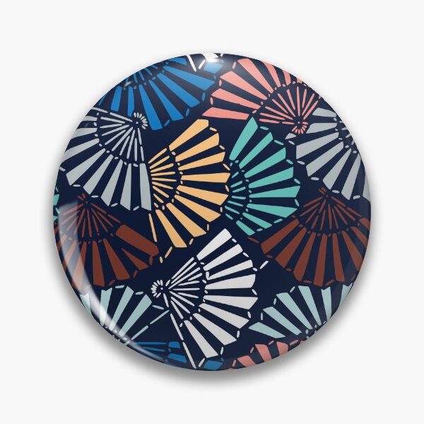 Item preview, Japanese hand fans - seamless vintage pattern designed and sold by Japan Design Prints.