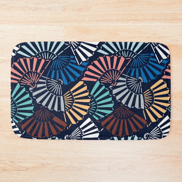 Item preview, Japanese hand fans - seamless vintage pattern designed and sold by Japan Design Prints.