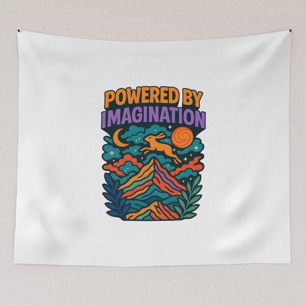 Item preview, Powered by Imagination designed and sold by inkNext.
