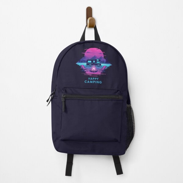 Item preview, Happy Camping - RV Life & Synthwave Sunset designed and sold by QuirkySpark.
