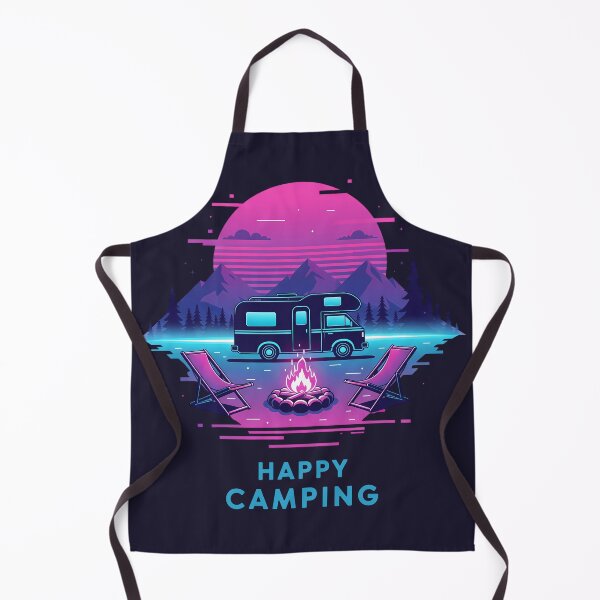 Item preview, Happy Camping - RV Life & Synthwave Sunset designed and sold by QuirkySpark.