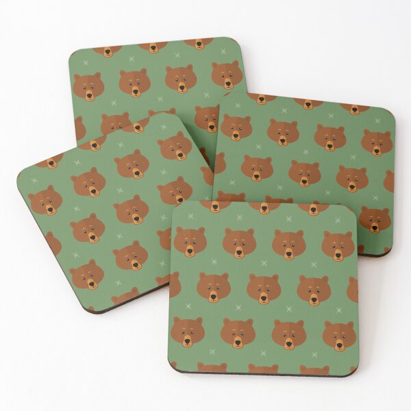 Item preview, Bear heads on green designed and sold by reneesillus.