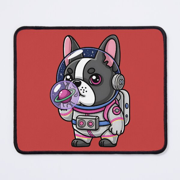 Item preview, Galactic Bubble Bulldog – Space Pup Blowing Orb Art designed and sold by Fragy72.