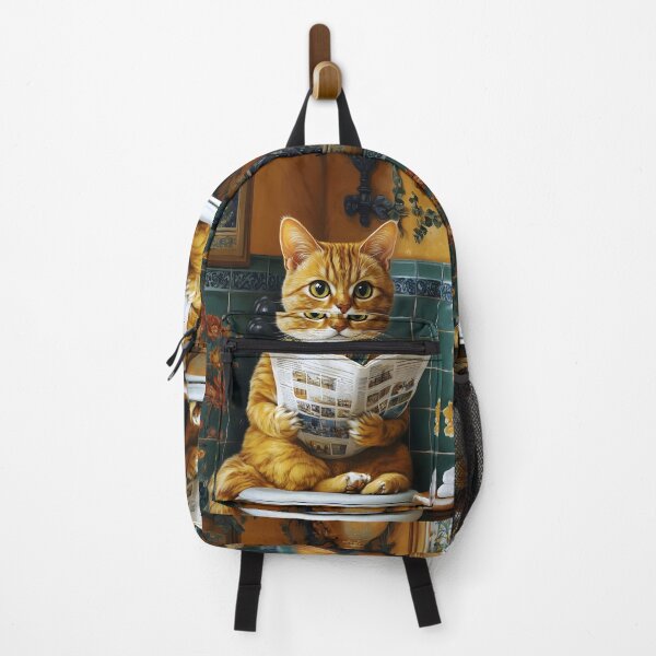 Item preview, Animal Abyssinian Cat Relaxed Reading Newspaper Toilet Cozy Session designed and sold by gamalruginaq.