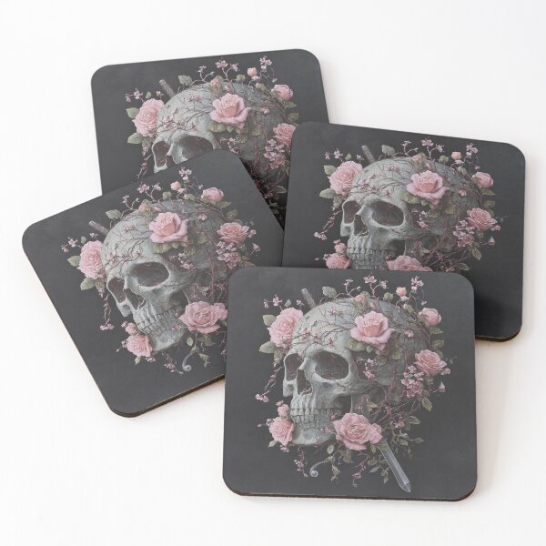 Item preview, Delicate Feminine Skull Adorned With Roses designed and sold by Synthartik.