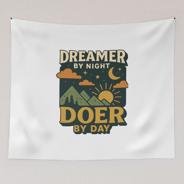 Item preview, DREAMER BY NIGHT DOER BY DAY designed and sold by inkNext.