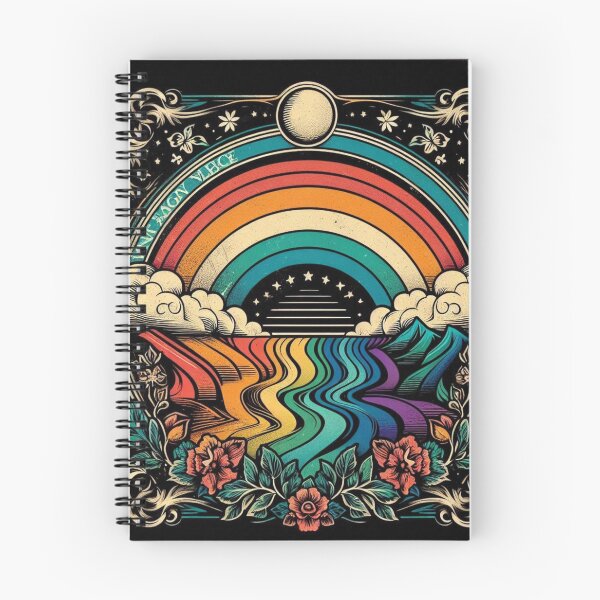 Item preview, "Retro Rainbow Pride Sunset – Vintage LGBTQ+ Art Design" designed and sold by KumarDesignLab.