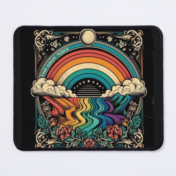 Item preview, "Retro Rainbow Pride Sunset – Vintage LGBTQ+ Art Design" designed and sold by KumarDesignLab.