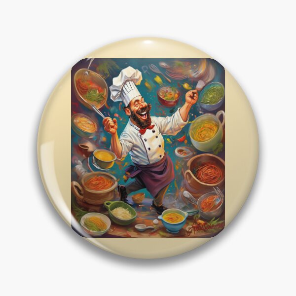 Item preview, "Joyful Chef: Vibrant Culinary Enthusiasm" designed and sold by Artisticanvas.