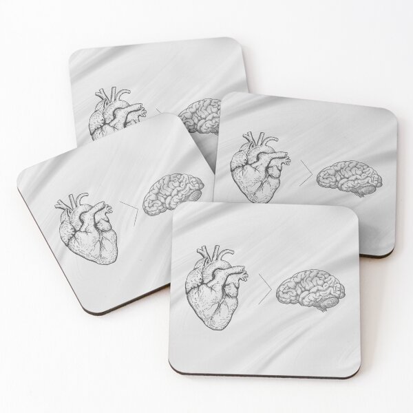 Item preview, Heart Over Mind - Minimal Philosophy Illustration designed and sold by LeilaSolenne.