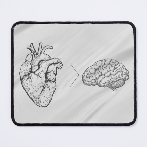Item preview, Heart Over Mind - Minimal Philosophy Illustration designed and sold by LeilaSolenne.