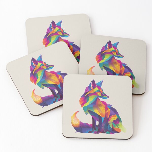 Item preview, Rainbow Poly Fox 1 designed and sold by Synthartik.