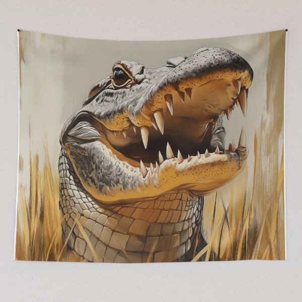Item preview, Stunning Alligator Painting for Home & Office designed and sold by LazyOwlStore.