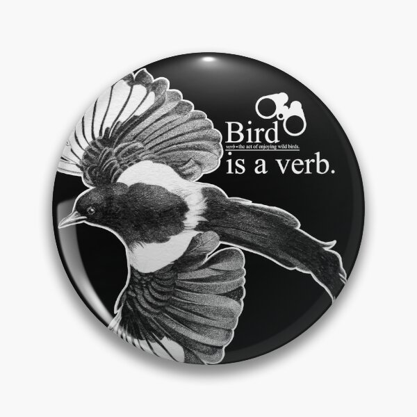 Item preview, Bird is a verb - dark version. designed and sold by Sketchy Magpie.