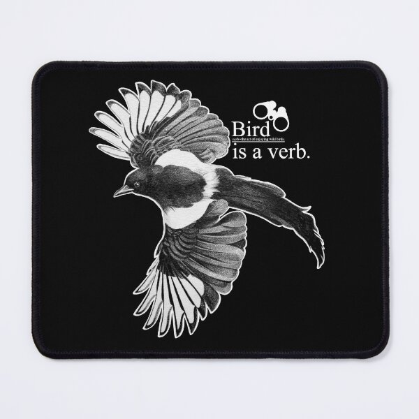 Item preview, Bird is a verb - dark version. designed and sold by Sketchy Magpie.