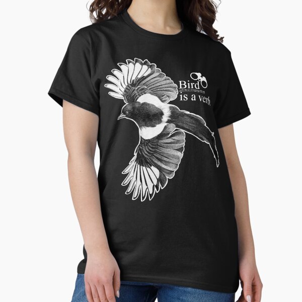 Item preview, Bird is a verb - dark version. designed and sold by Sketchy Magpie.