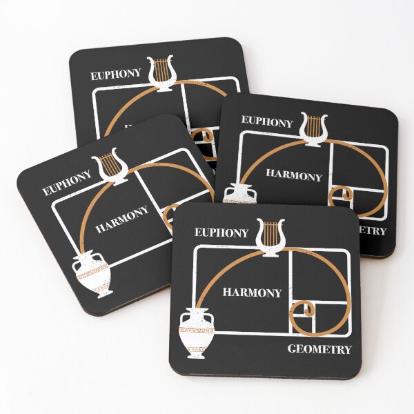 Item preview, Golden Ratio Greece: Euphony • Harmony • Geometry (distressed) designed and sold by Happy Puppy Print On Demand.