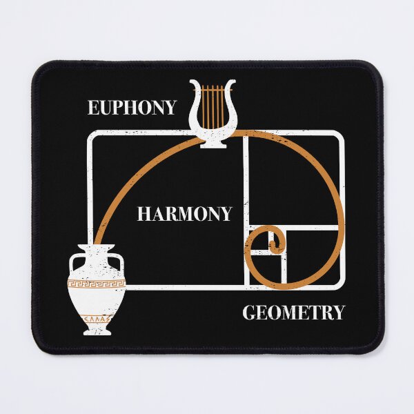Item preview, Golden Ratio Greece: Euphony • Harmony • Geometry (distressed) designed and sold by Happy Puppy Print On Demand.