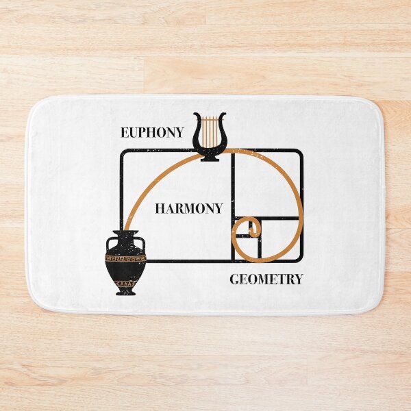 Item preview, Golden Ratio Greece: Euphony • Harmony • Geometry (distressed) designed and sold by Happy Puppy Print On Demand.