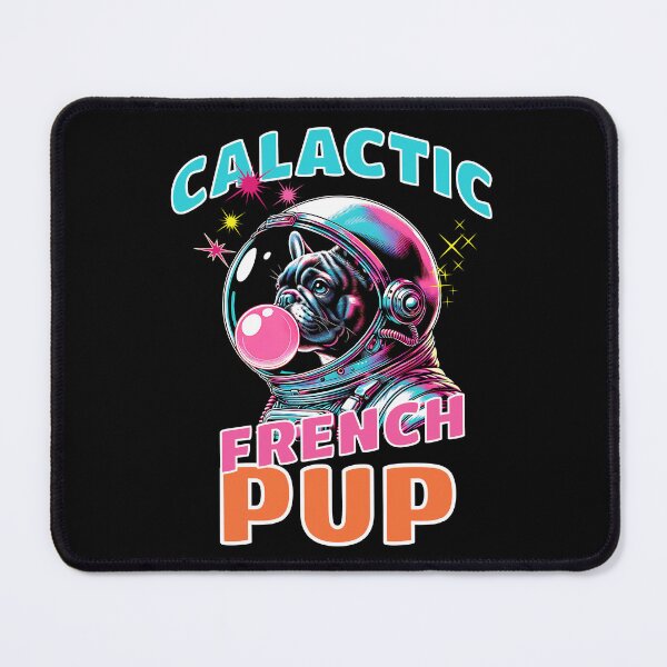 Item preview, Calactic French Pup – Neon Bubble Helmet Dog Design designed and sold by Fragy72.
