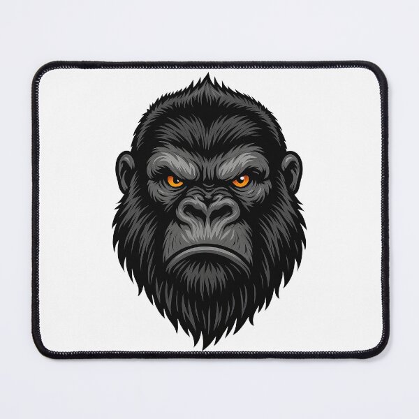Item preview, Fierce Gorilla Face Head Illustration - Jungle Animal Art for Apparel and Stickers designed and sold by ArtfulWeave.