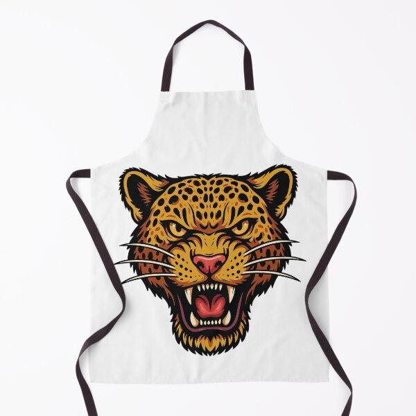 Item preview, Snarling Leopard Face Art - Bold Jungle Cat Head Illustration designed and sold by ArtfulWeave.