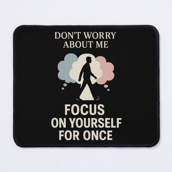 Item preview, Focus On Yourself For Once – Motivational Silhouette Quote designed and sold by TeeTimeTreasure.