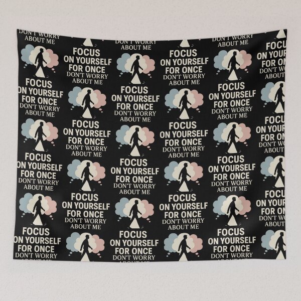 Item preview, Focus On Yourself For Once – Motivational Silhouette Quote designed and sold by TeeTimeTreasure.