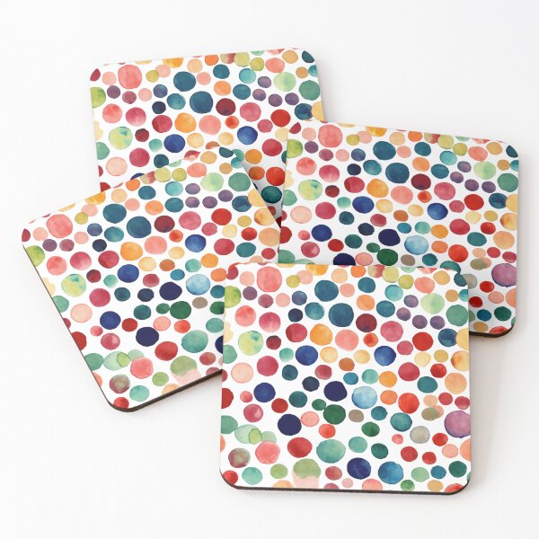 Item preview, Finger painting Fun, watercolor polka dot pattern designed and sold by catcurio.