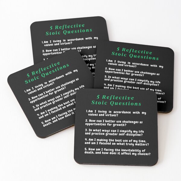 Item preview, 5 Reflective Stoic Questions for Personal Growth | Stoicism, Stoic Mindset designed and sold by LexaArtworks.
