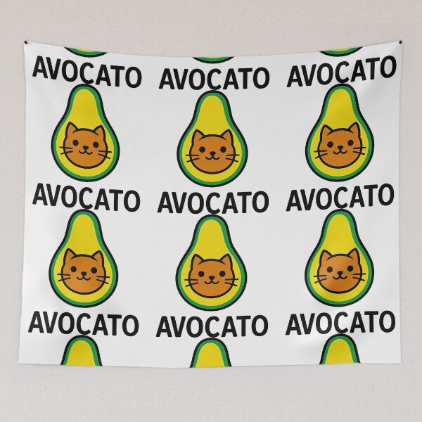 Item preview, Cute Avocado Cat Mashup – Funny Avocato Design designed and sold by ArtfulWeave.