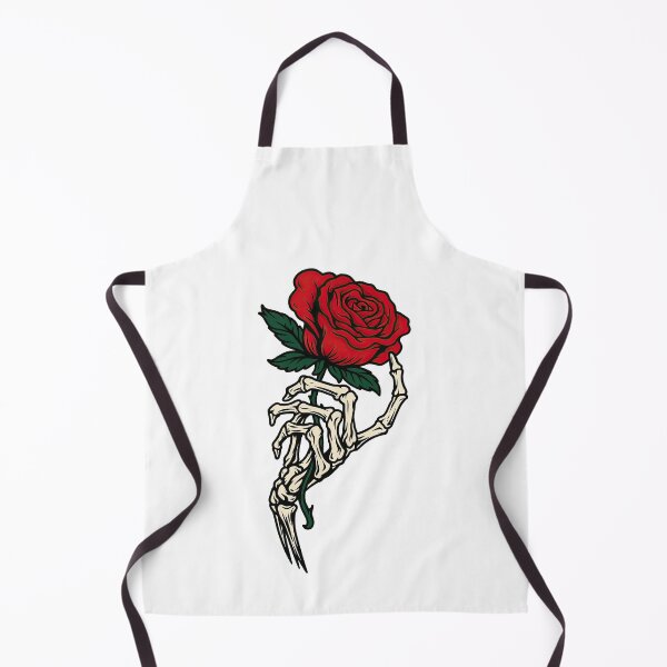 Item preview, Skeleton Hand Holding Rose – Gothic Floral Tattoo Style designed and sold by ArtfulWeave.