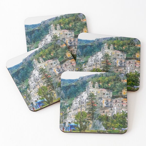 Item preview, Amalfi town , Campania, Italy water color painting designed and sold by Photopat.