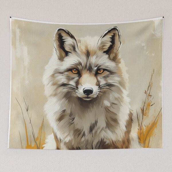 Item preview, Stunning Arctic Fox Painting for Home & Office designed and sold by LazyOwlStore.