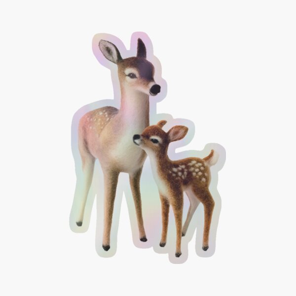 Item preview, Felted Doe and Fawn Duo designed and sold by pastel.moonwave.