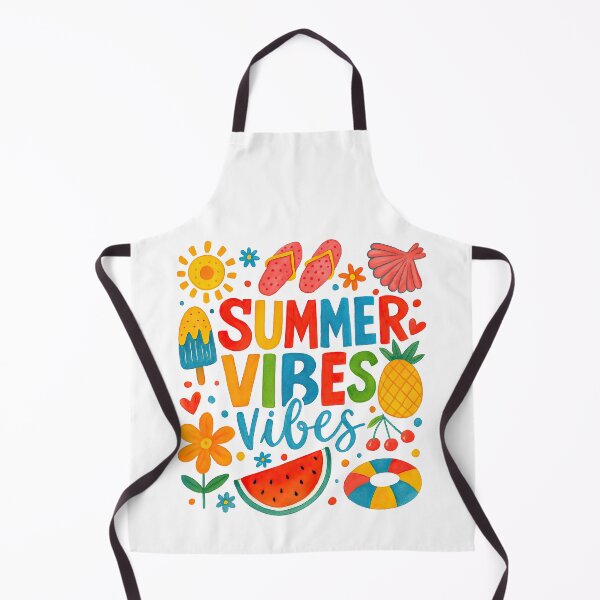 Item preview, Summer Vibes Colorful Typography Illustration with Fruits and Flowers designed and sold by ArtfulWeave.