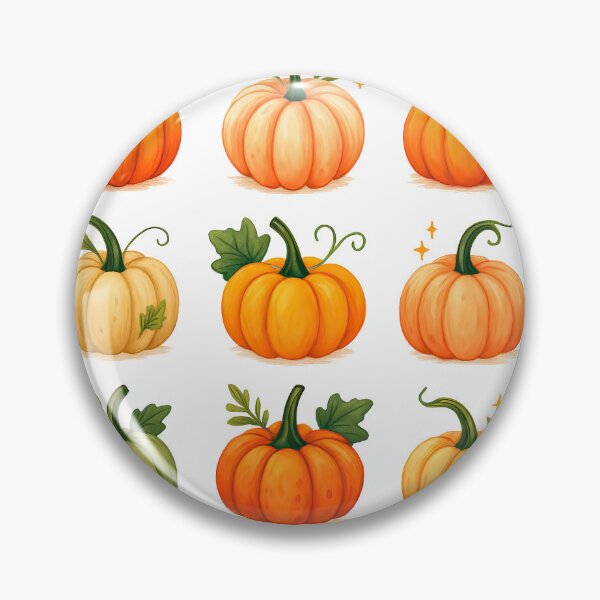 Item preview, Cute Pumpkins Watercolor Illustration Fall Autumn Harvest Design designed and sold by ArtfulWeave.