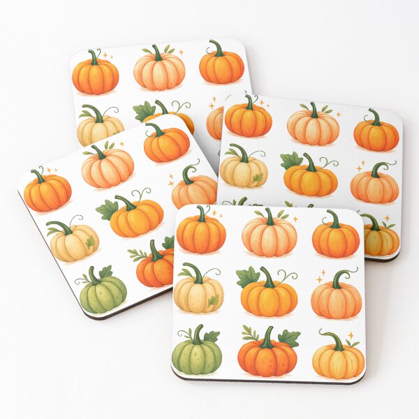 Item preview, Cute Pumpkins Watercolor Illustration Fall Autumn Harvest Design designed and sold by ArtfulWeave.