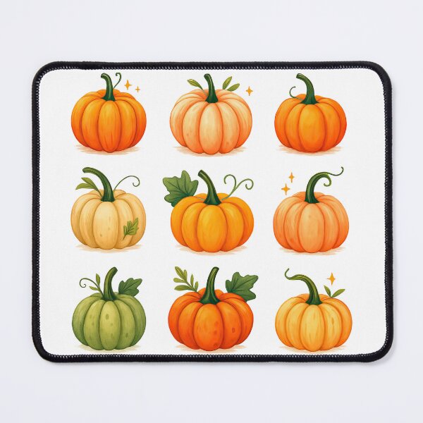 Item preview, Cute Pumpkins Watercolor Illustration Fall Autumn Harvest Design designed and sold by ArtfulWeave.